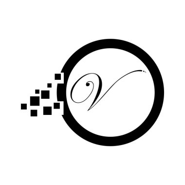 Harf v v İş kurumsal birleşme vektör logo tasarım şablonu