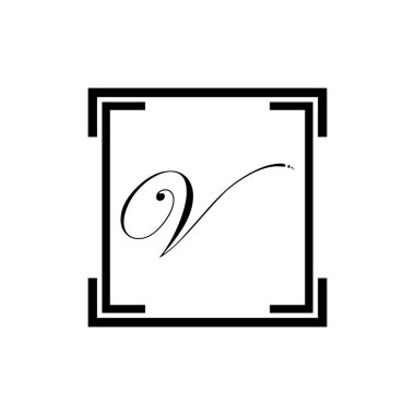 Harf v v İş kurumsal birleşme vektör logo tasarım şablonu