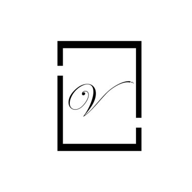 Harf v v İş kurumsal birleşme vektör logo tasarım şablonu