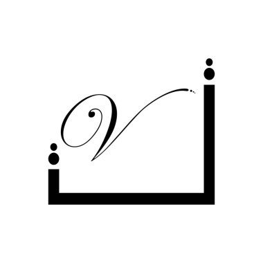 Harf v v İş kurumsal birleşme vektör logo tasarım şablonu