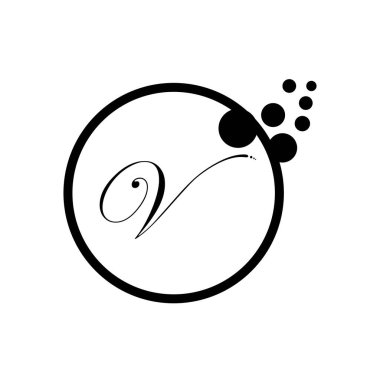 Harf v v İş kurumsal birleşme vektör logo tasarım şablonu