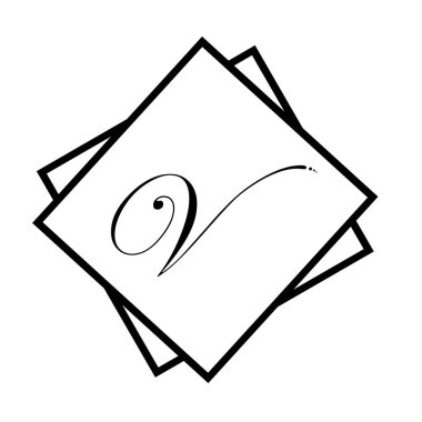 Harf v v İş kurumsal birleşme vektör logo tasarım şablonu