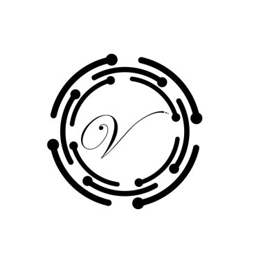 Harf v v İş kurumsal birleşme vektör logo tasarım şablonu