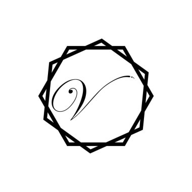 Harf v v İş kurumsal birleşme vektör logo tasarım şablonu