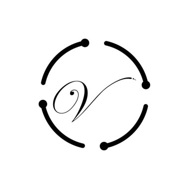 Harf v v İş kurumsal birleşme vektör logo tasarım şablonu