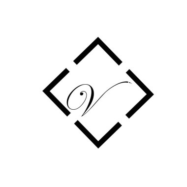 Harf v v İş kurumsal birleşme vektör logo tasarım şablonu