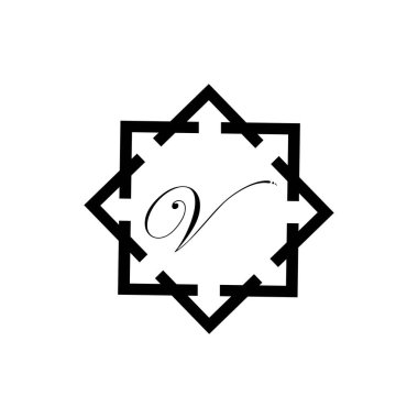 Harf v v İş kurumsal birleşme vektör logo tasarım şablonu