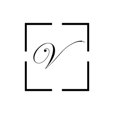 Harf v v İş kurumsal birleşme vektör logo tasarım şablonu
