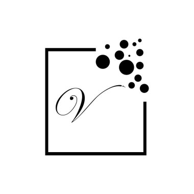 Harf v v İş kurumsal birleşme vektör logo tasarım şablonu