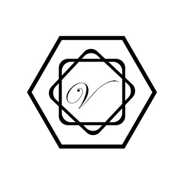 Harf v v İş kurumsal birleşme vektör logo tasarım şablonu