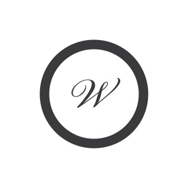 Harf W İş Kurumsal Birlik Vektörü logo tasarım şablonu