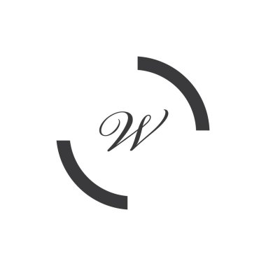 Harf W İş Kurumsal Birlik Vektörü logo tasarım şablonu