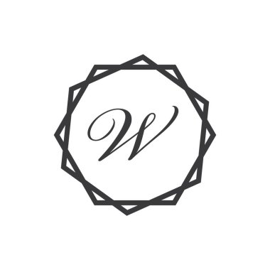 Harf W İş Kurumsal Birlik Vektörü logo tasarım şablonu