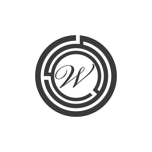 Carta Empresarial Abstrato Unidade Vetor Logotipo Modelo — Vetor de Stock