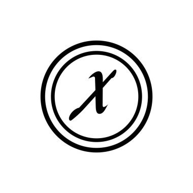 Harf X İş kurumsal birleşik vektör logo tasarım şablonu