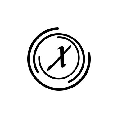 Harf X İş kurumsal birleşik vektör logo tasarım şablonu