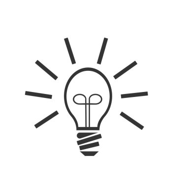 Ampul sembolü vektör tasarımı çizimi