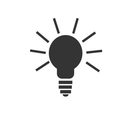 Ampul sembolü vektör tasarımı çizimi