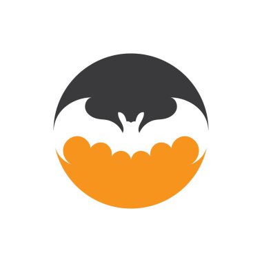 yarasa logo vektör çizim şablonu