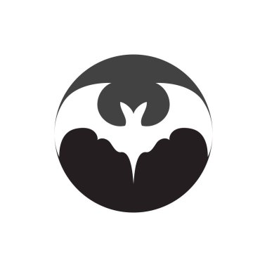 yarasa logo vektör çizim şablonu