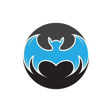 yarasa logo vektör çizim şablonu