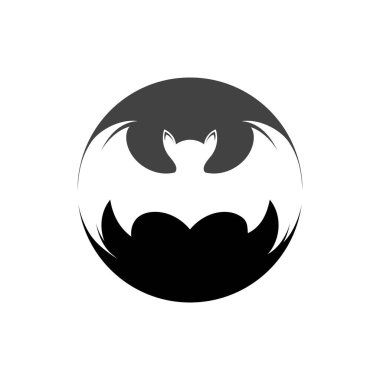 yarasa logo vektör çizim şablonu