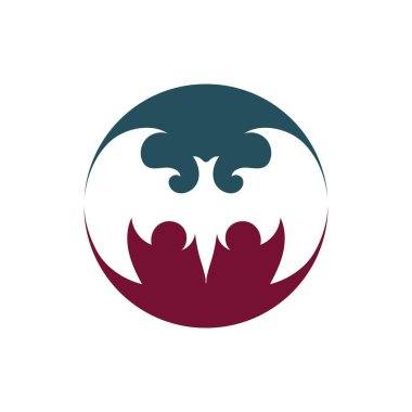 yarasa logo vektör çizim şablonu