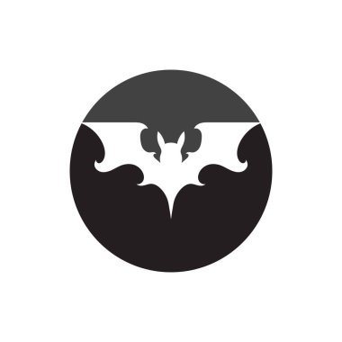 yarasa logo vektör çizim şablonu
