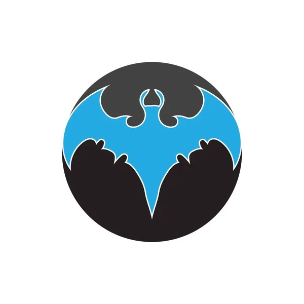 Templat Desain Logo Vektor Bat - Stok Vektor