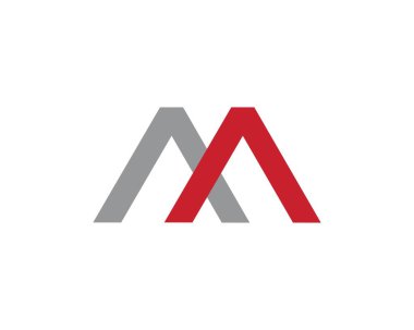 M Harfi Logo Şablonu vektör çizimi tasarımı