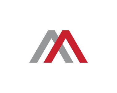 M Harfi Logo Şablonu vektör çizimi tasarımı