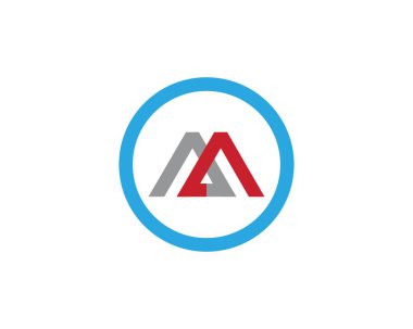 M Harfi Logo Şablonu vektör çizimi tasarımı