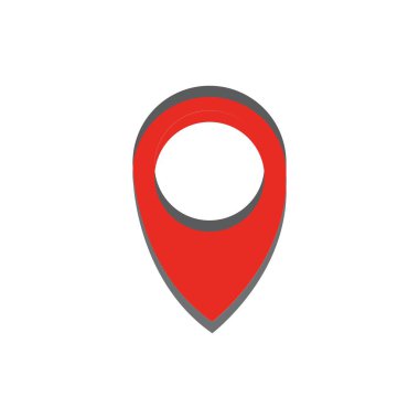 Haritalama ve uydu dağıtımı için harita nokta konumu pin vektör simgesi