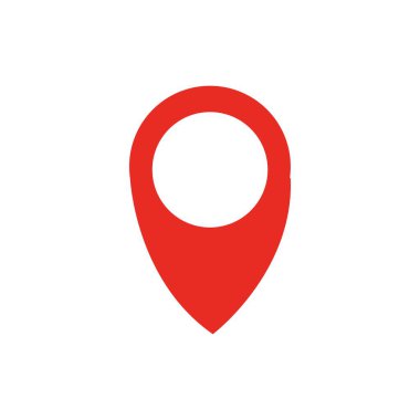 Haritalama ve uydu dağıtımı için harita nokta konumu pin vektör simgesi