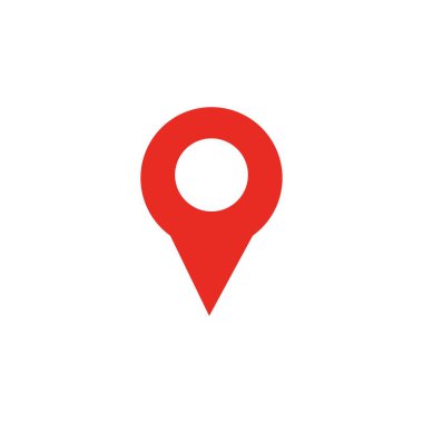 Haritalama ve uydu dağıtımı için harita nokta konumu pin vektör simgesi