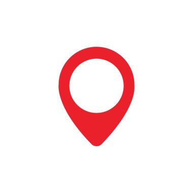 Haritalama ve uydu dağıtımı için harita nokta konumu pin vektör simgesi