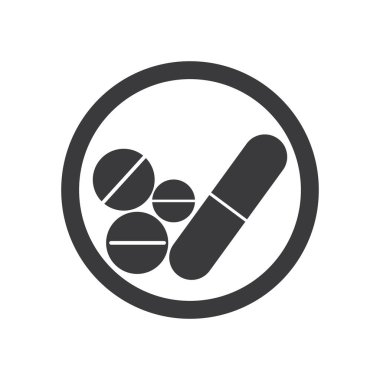 Tıbbi Uyuşturucu Vektörü Resim Tasarım Şablonu