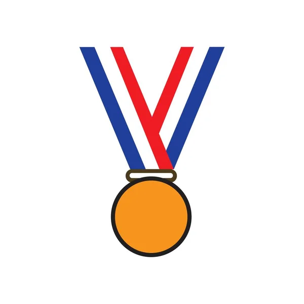 Logo Medalu Wektor Szablon Ikona Projekt Ilustracji — Wektor stockowy