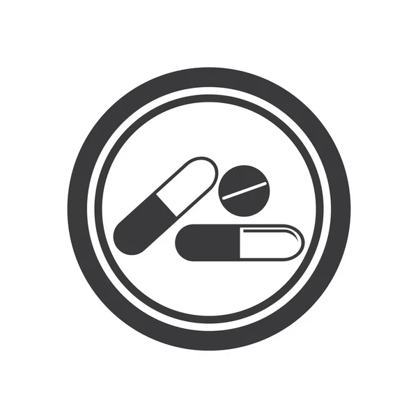 Medical Drug Vector Icon Illustration Design Template — Stock Vector