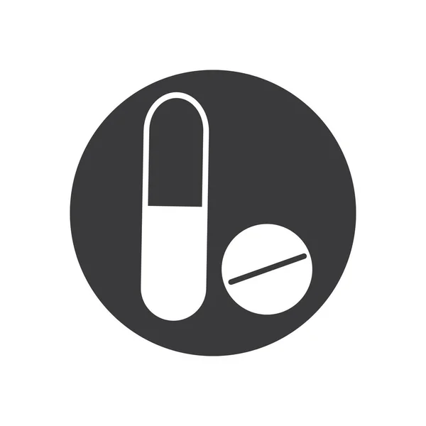 Medicina Drug Vector Icona Illustrazione Modello Design — Vettoriale Stock