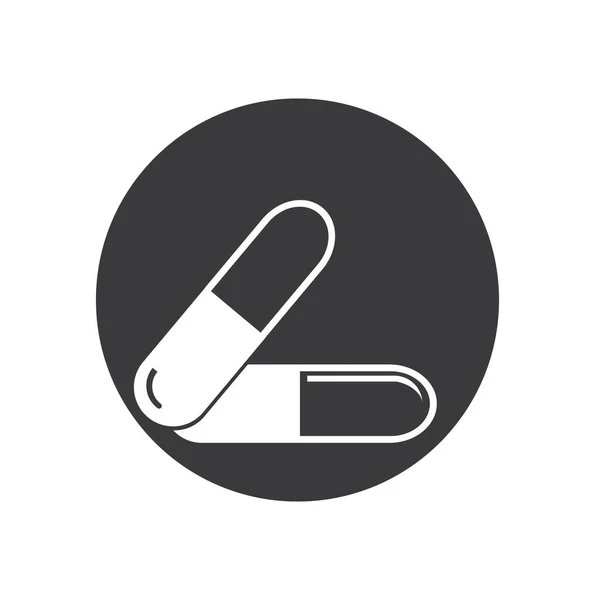 Medicina Drug Vector Icona Illustrazione Modello Design — Vettoriale Stock