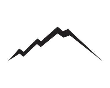 Dağ simgesi Logo Şablonu Vektör illüstrasyon Tasarımı