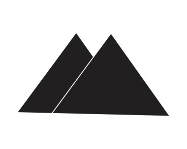 Dağ simgesi Logo Şablonu Vektör illüstrasyon Tasarımı