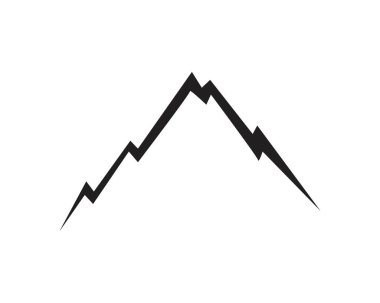 Dağ simgesi Logo Şablonu Vektör illüstrasyon Tasarımı