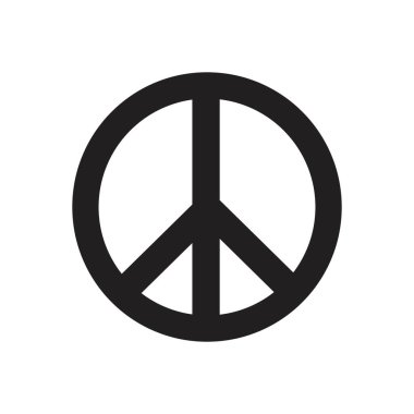 Barış sembolü vektör arkadaşlık çizim şablonu