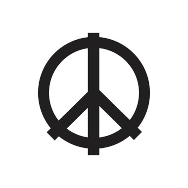 Barış sembolü vektör arkadaşlık çizim şablonu