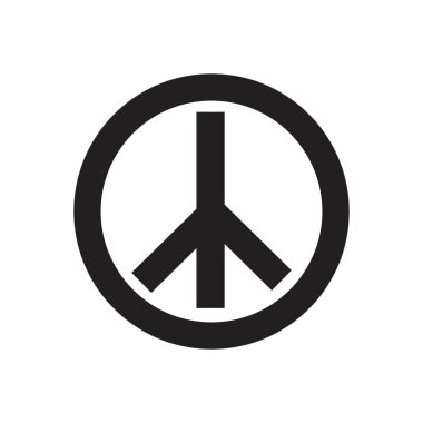 Barış sembolü vektör arkadaşlık çizim şablonu