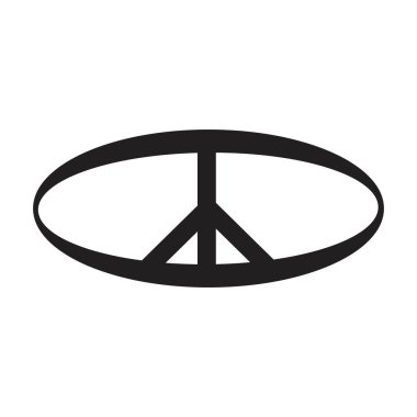 Barış sembolü vektör arkadaşlık çizim şablonu