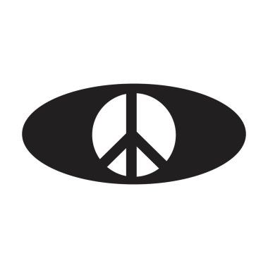 Barış sembolü vektör arkadaşlık çizim şablonu