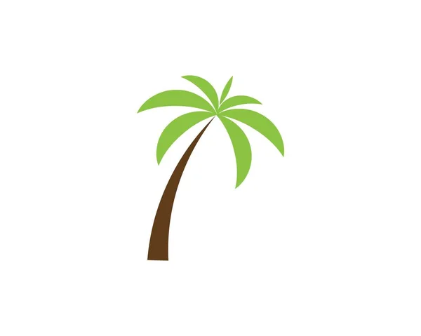 Palm Tree Summer Logo Template Vector Illustration — Stock Vector